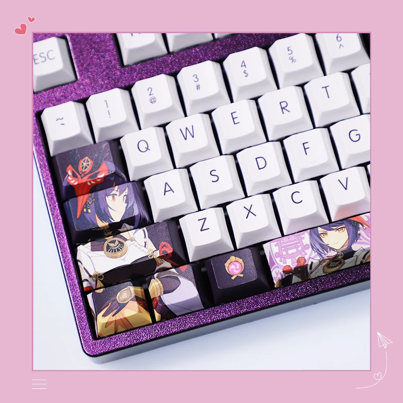 

108 Keys/Set Genshin Impact Kujo Sara Games Keycap Cherry Profile PBT Dye Sublimation for Mechanical Keyboard MX Switch Cosplay