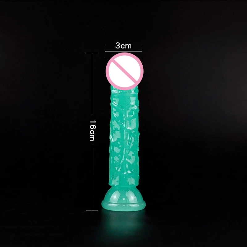 Green Dildos Glow in The Dark Realistic Penis Sex Toys for Women Masturbation Dick Orgasmic G-spot Anal Massager Butt Plug