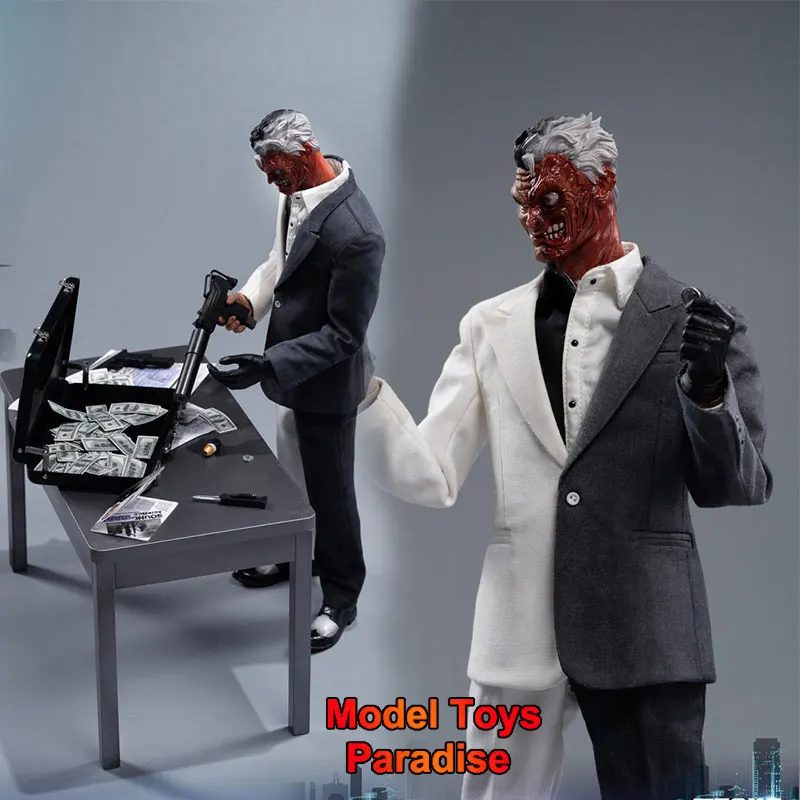 Mtoys Ms013 1/6 Uomini Soldato Batman Super Hero Double Sided Double Head Sculpt Set Completo 12 Pollici Action Figure Giocattoli Da Collezione