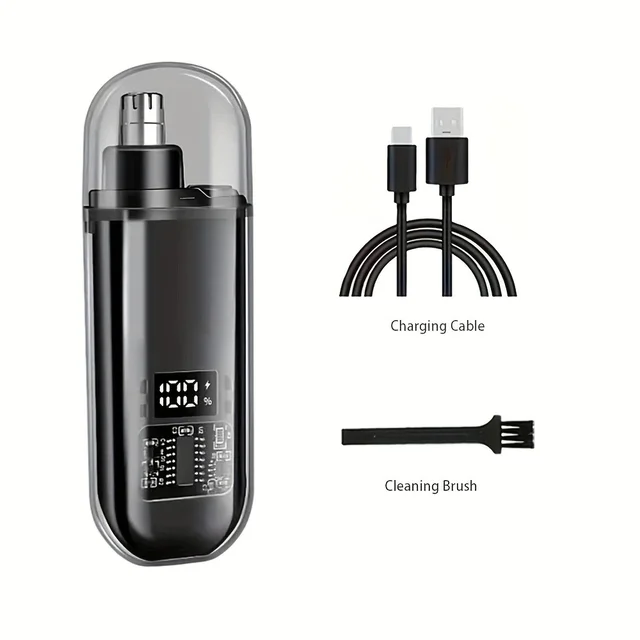Suitable for men, USB charging nose and ear hair trimmer portable electric nose hair clipper, mini compact design, quick chargin - Image 6