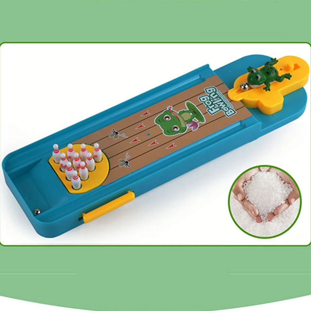 Mini Bowling Ball Desktop Bowling Game Finger Catapult Tabletop Sports Educational Toys for Kids