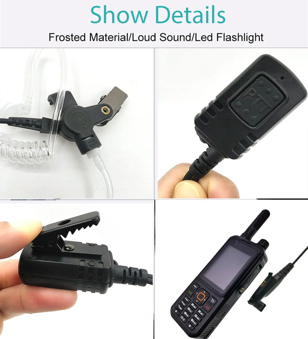 Original Air Tube Headset For 4G Network Radio Inrico T320 S100 S200 Android Mob