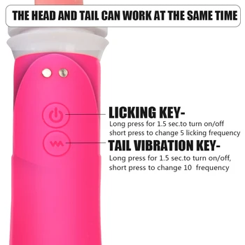 Dildo Vibrator Clitoris  G-spot Vibrator Vagina Breast Massage Dual Head Sex Toys for Women Tongue Licking Pump 3