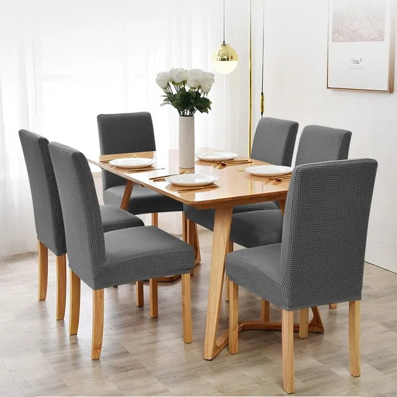 Chair Cover Waterproof Elastic Chair Cover for Dining Room Kitchen Wedding Hotel Banquet Restaurant Anti-dirty Seat Cover