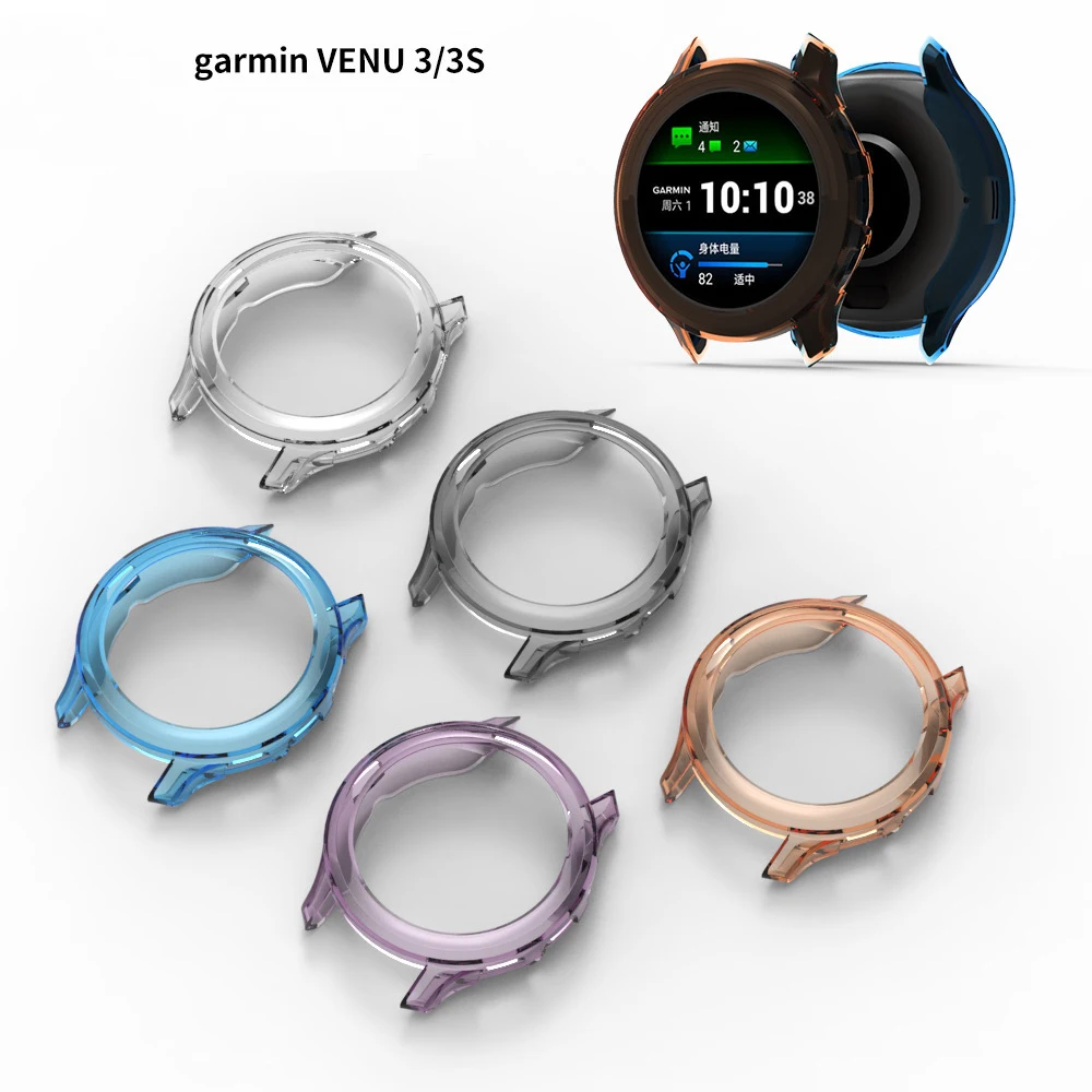 Protection Case for Garmin Venu 3 3S Smart Watch Protector Frame Soft Crystal Clear TPU Case for Garmin Venu 3S Cover