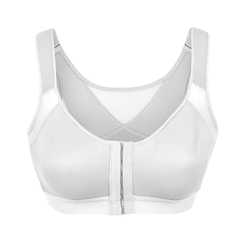 Women Post-surgical Sports Support Bra Front Closure With Adjustable Straps  Wirefree Racerback Bras Female - Bras - AliExpress