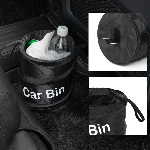APKTNKA 1Pc Black Car Trash Can Pack Bag Waterproof Trash Bag for Little Leak Proof Car SUV Truck Cooler Bag- Car Garbage Bag car accessories