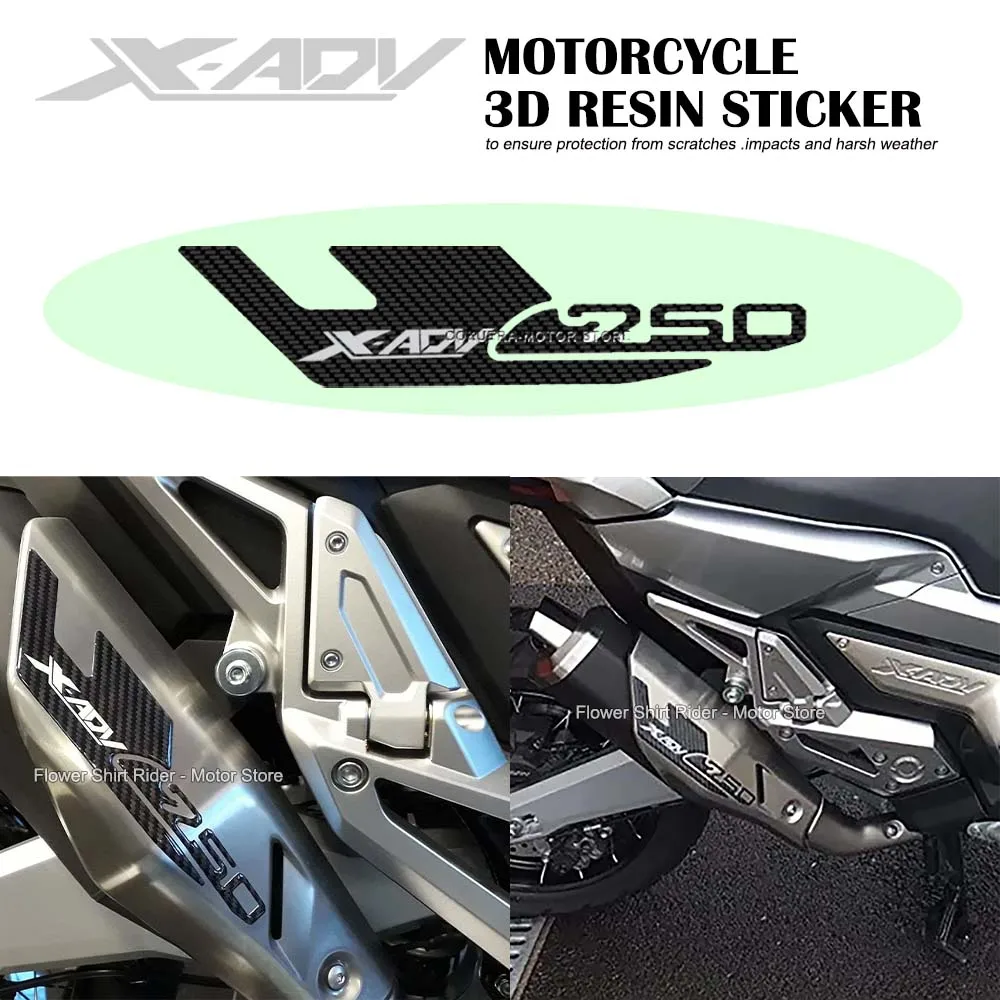 For Honda XADV750 3D Resin Sticker Scratch-Resistant Motorcycle Accesscies Protection Silencer Crankcase Rear Body Sticker motorcycle accesscies protection silencer rear body sticker 3d resin sticker for honda nt11oo 2022 2023