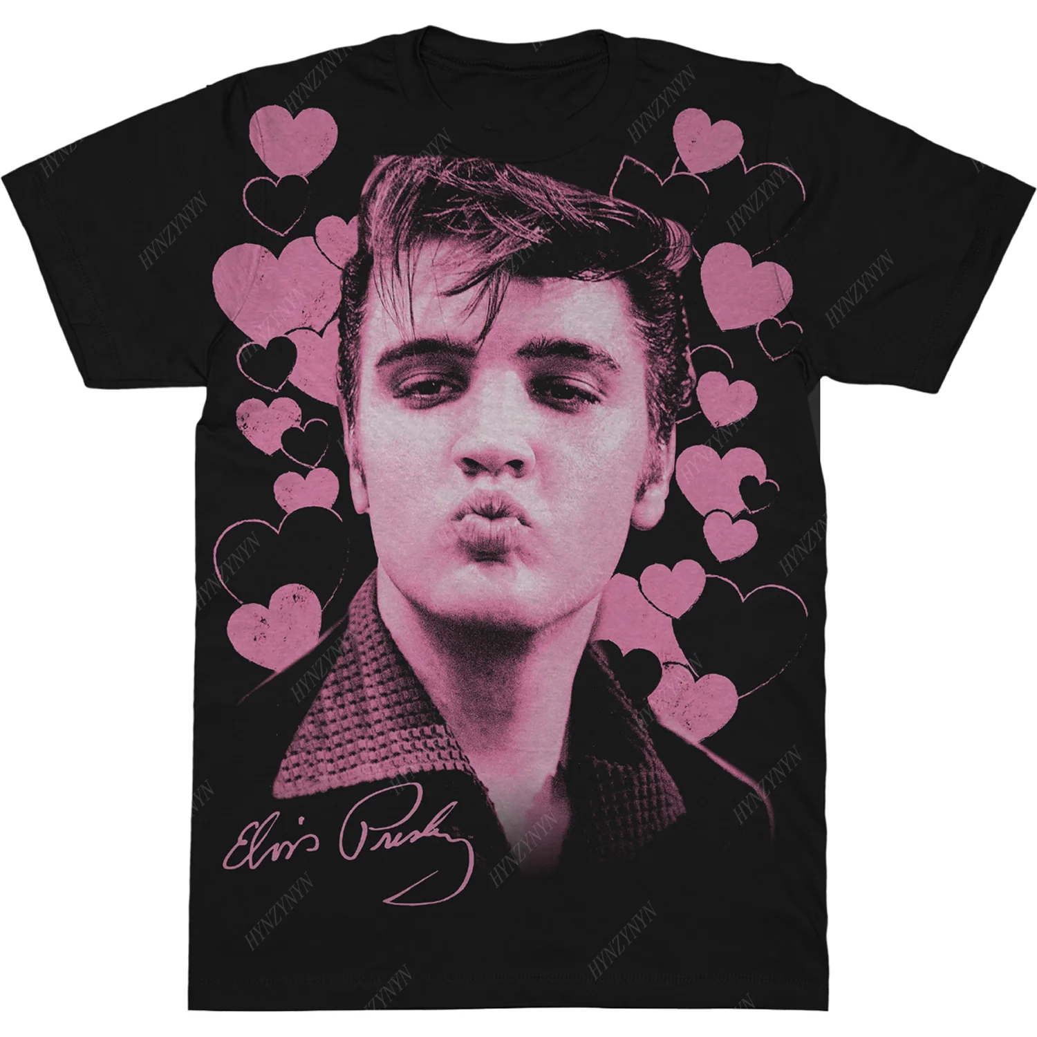 Retro Tops U.S. Rock Style Classic Short-sleeve T-shirt Elvis Streetwear Oversized Tee v neck t shirt cotton t shirt t shirt