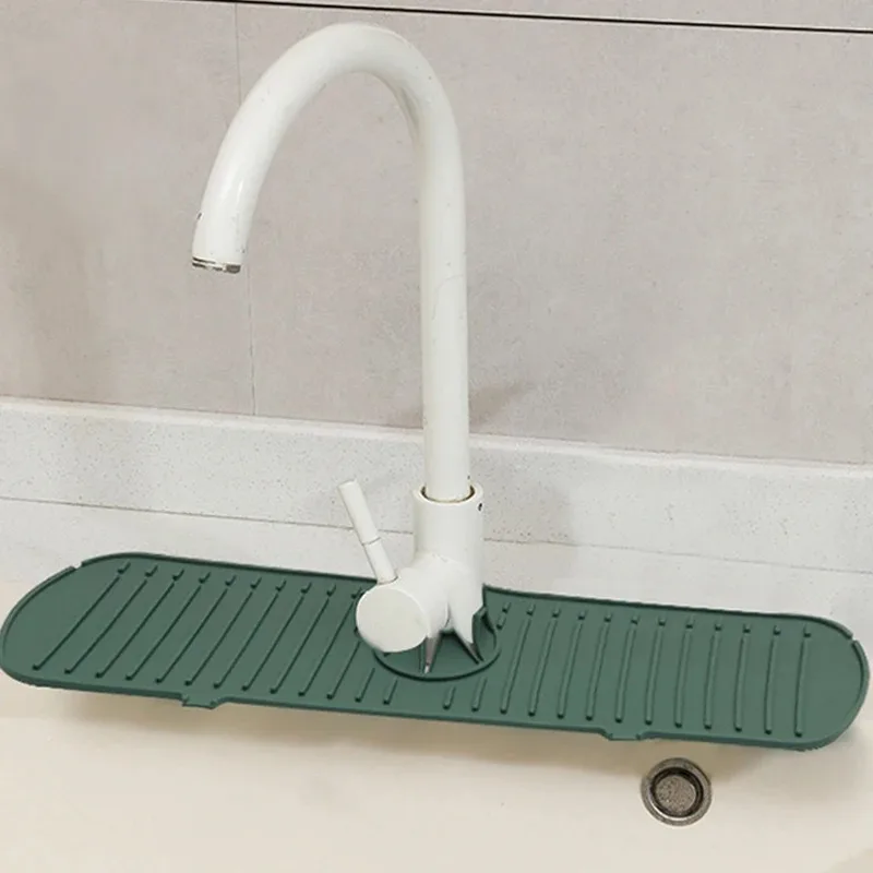 Kitchen Faucet Splash Pad Silicone Sink Faucet Splash Guard Mat Sponge Drain Rack Countertop Protector for Bath Kitchen Gadgets sink splashproof pad,sink splash guard