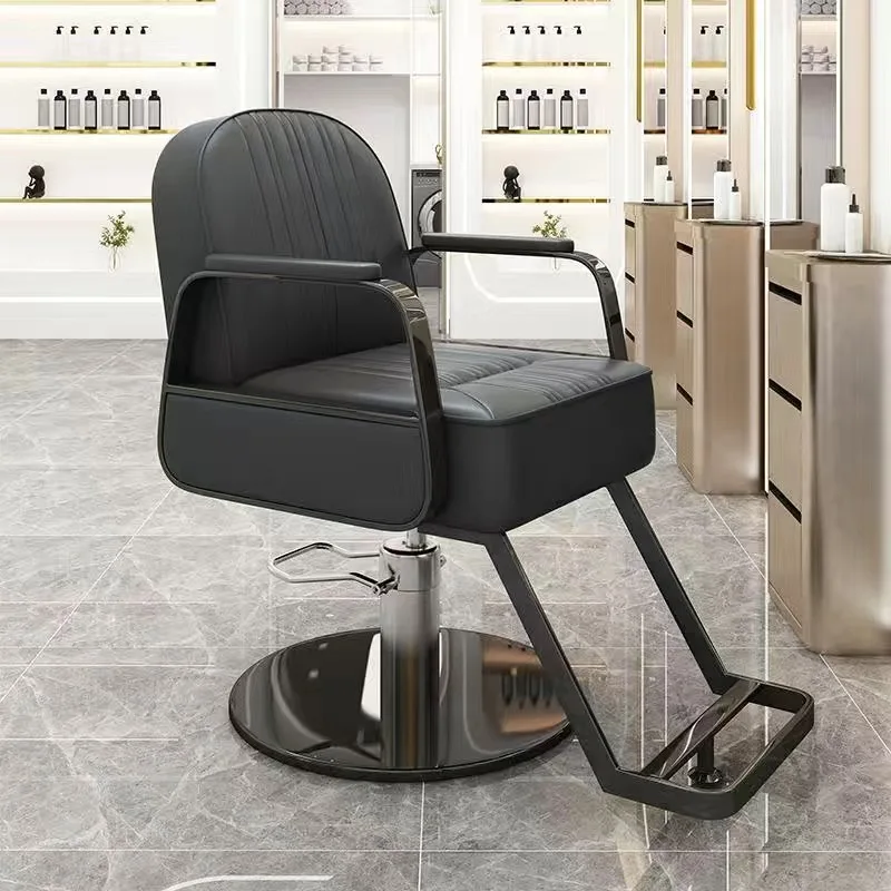 equipment handrail barber chairs barbershop hair stylist stool modern barber chairs adjustable chaise coiffeuse furniture qf50bc Wheels Barber Chairs Hair Stylist Aesthetic Dressing Barber Chair Stylist Garden Tabouret Coiffeuse Commercial Furniture WJ30XP