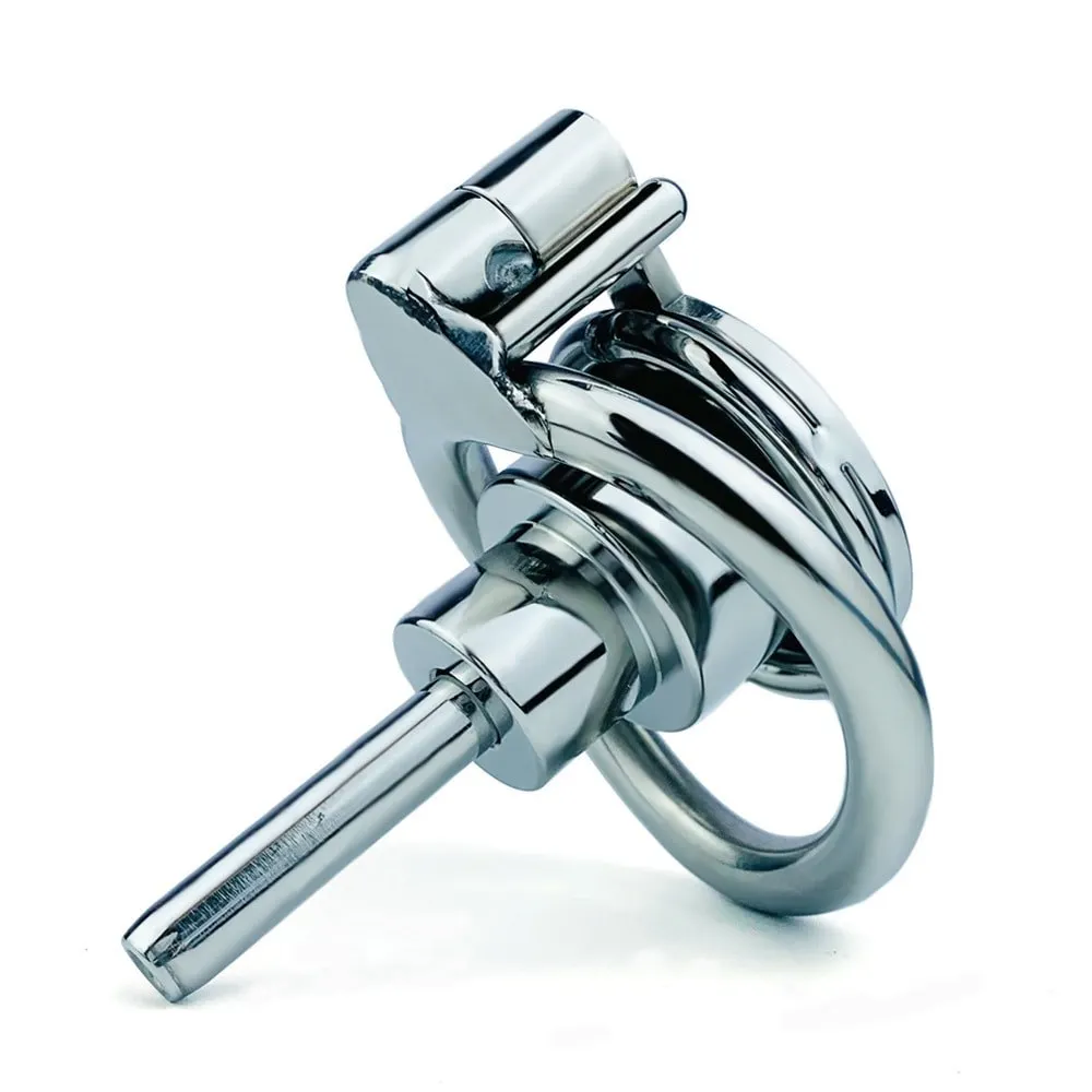 FRRK Stainless Steel Inverted Male Chastity Cage Device With Metal Urethral Catheter Lock Cock Penis Rings 정조대 Sex Toys For Men penis chastity cage chastity lock sex toy chastity cage accessory
