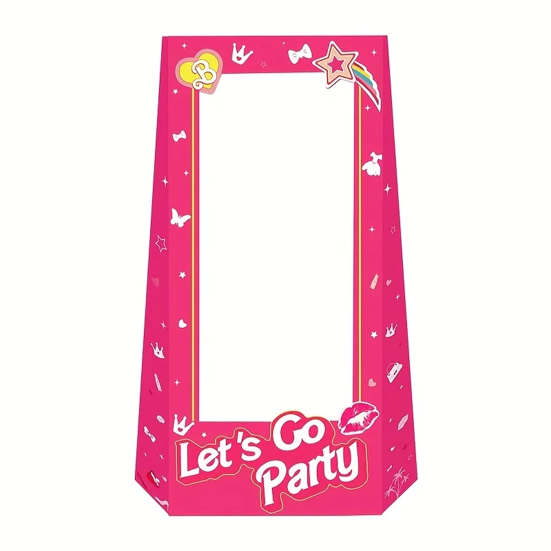 2D flaches 1-teiliges Prinzessinnen-Party-Fotohintergrundtuch – Polyester, geeignet für Party-Dekoration, Geburtstags-Frohe-Party-Setup – Detail 6