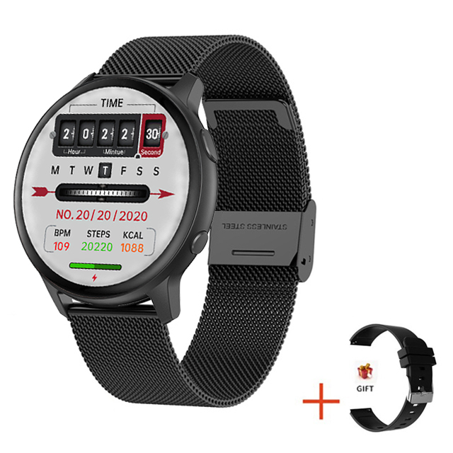 Smart Watch Men Full Touch Screen Sport Fitness Watch IP67 Waterproof Bluetooth music For Android ios smartwatch Men+box