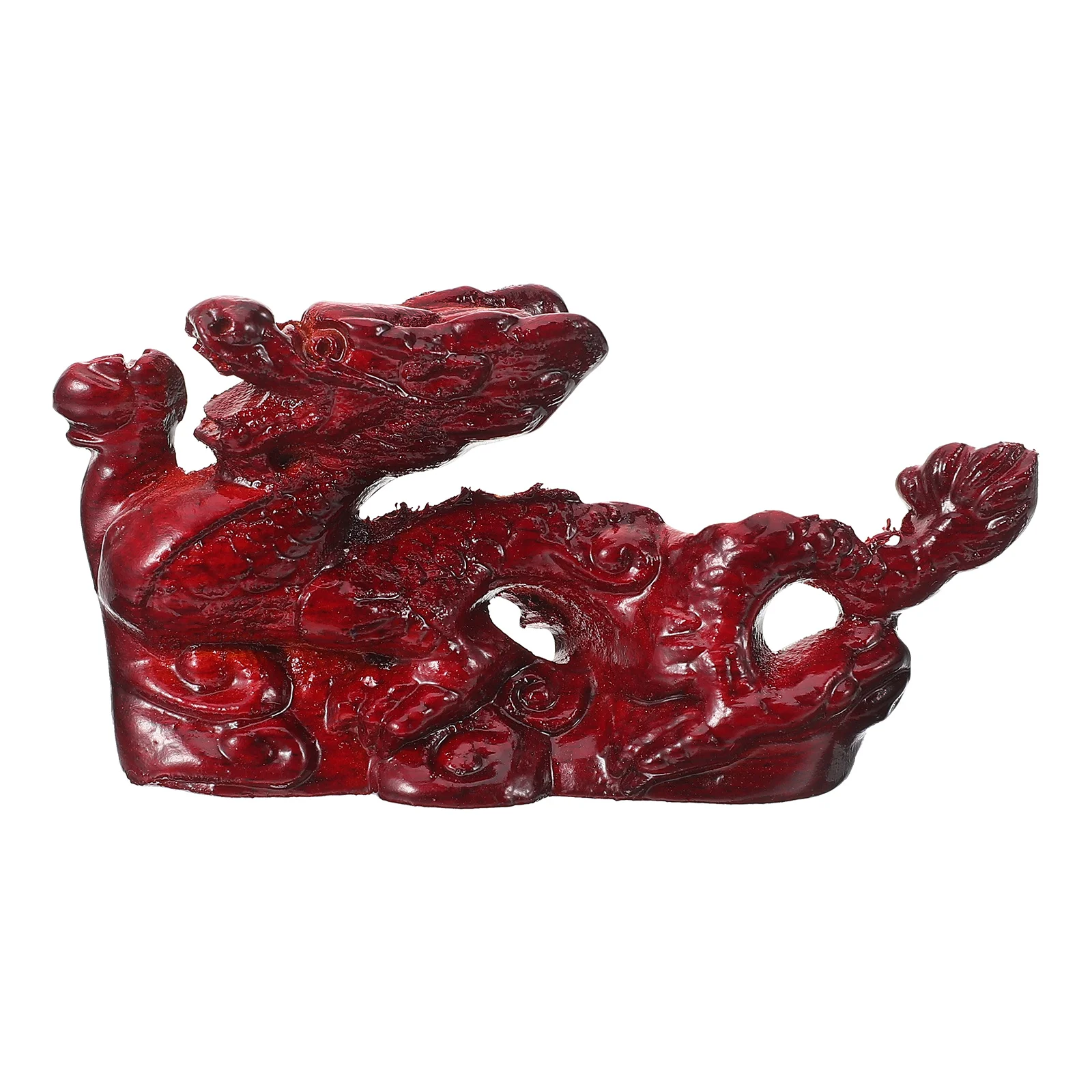 

Chinese Feng Shui Dragon Statue Wooden Carved 2024 New Year The Dragon Mascot Sculpture Zodiac Animal Figurine Luck Success Home