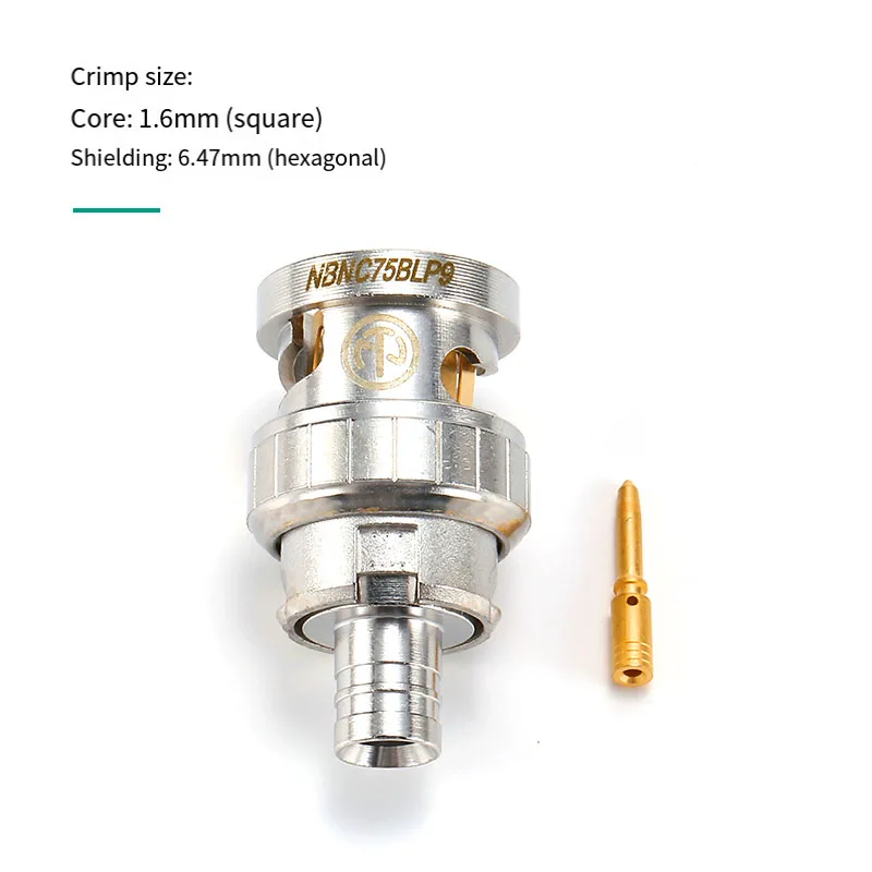 75Ω Gold BNC-Stecker + CANARE LV-61S Koaxialkabel für HD-Video CCTV-Übertragung Störungsfrei NBNC75BLP7 – Detail 8