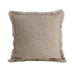 Faux Linen Cushion Covers with Tassels, Euro Flax Set, Decorative Throw Pillow Cover, Boho Shabby Chic Style, 45x45cm, 30x50cm,