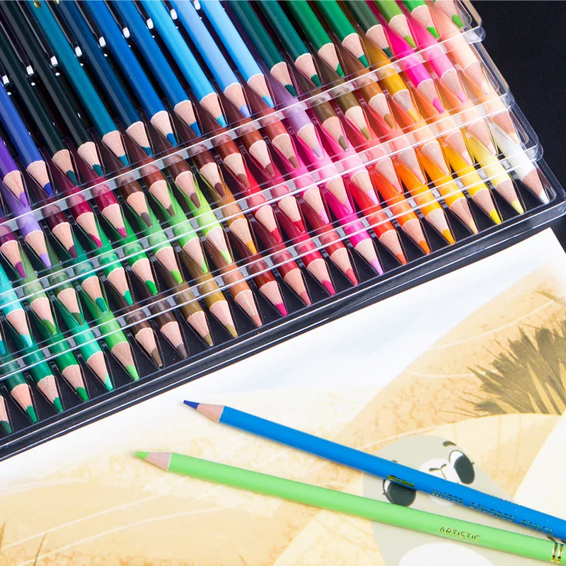 48 Colors Pencils, Water Colored Pens, Artists Soft Core with Vibrant Color for Drawing Sketching Shading,Coloring Supplies 10pcs colored highlight bookmarks highlight bookmarks practical reading strips reading supplies help with dyslexia for school