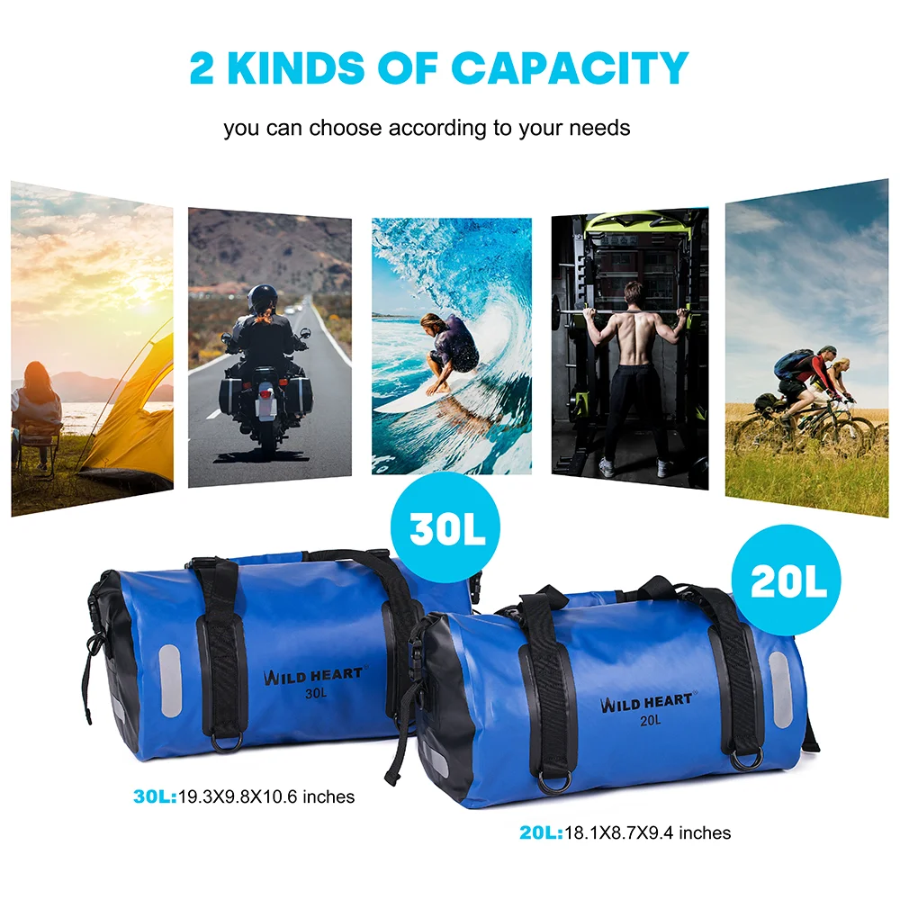 WILD HEART Waterproof Bag Duffel Bag Waterproof Gym Bag Waterproof