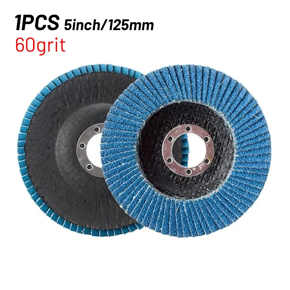 

1pcs 5'' 125mm Metal Sanding Flap Discs Angle GrinderWheels Blade 40/ 60/80/120grit 22mm Middle Hole Abrasive Tools