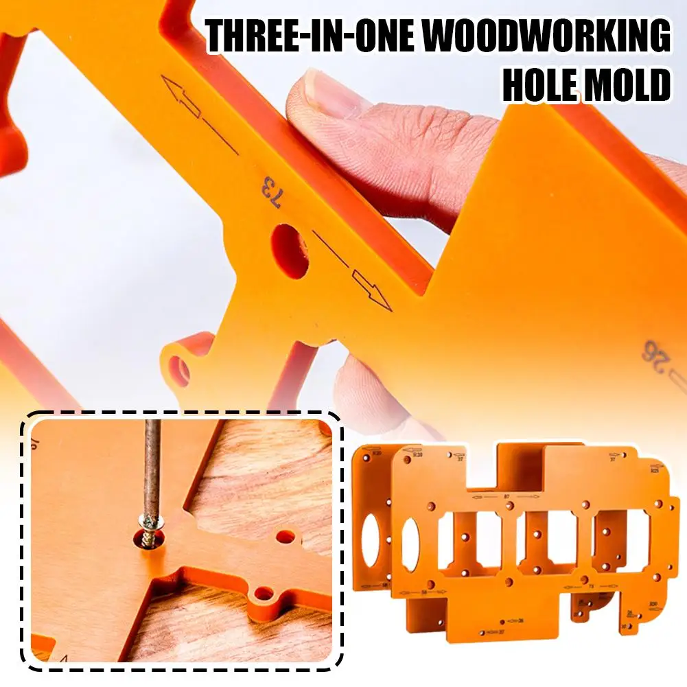 3 In 1 Invisible Embedded Handle Slotting Template Multi-function Strong Cabinet Drawer Door Wooden Board Slotting Tool