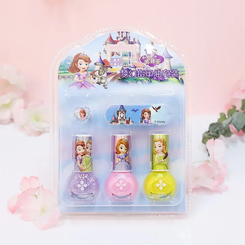 Disney's new Frozen girl play house nail polish makeup dress up set children's handmade manicure stickers diy toy