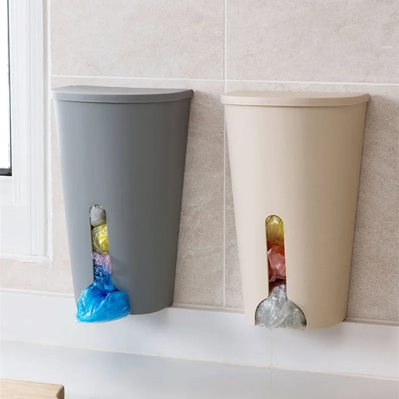 Dispensador bolsas de plástico para cocina, de almacenamiento para colgar en la pared del hogar, organizador de bolsas de - AliExpress Hogar y jardín