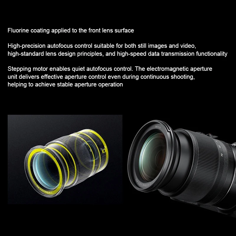 니콘 Z 24-70mm f/4 S 렌즈 NIKKOR 24 70 렌즈 휴대용 표준 줌 렌즈 (니콘 Z5, 6, 6II, 7, 7II, Z9 미러리스 카메라용)
