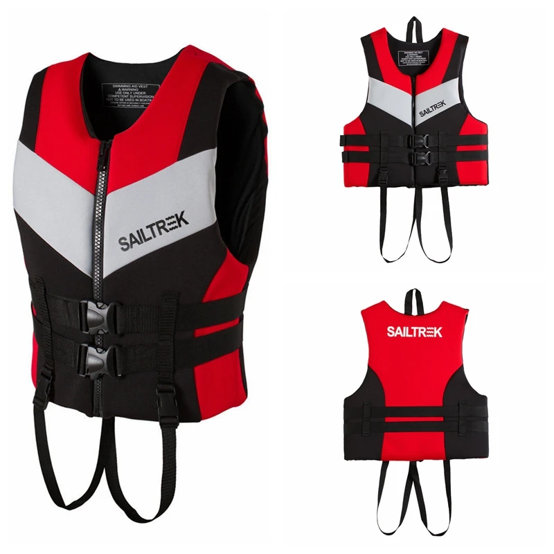 Professional Neoprene Adults Life Jacket Vest Water Sports Fishing Vest Kayaking Boating Swimming Drifting Safety Vest