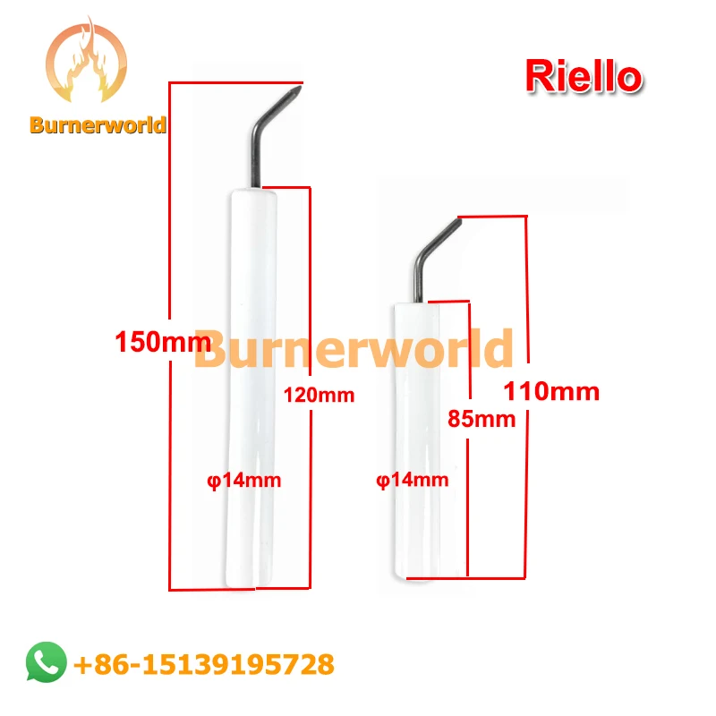 Riello Queimador Ignição Eletrodo Rl50 Rl70 Rl100 Rl130 Rl190 Press1g 2g 3g 4g Burner Spark Plug Haste de Ignição Peças Lareira