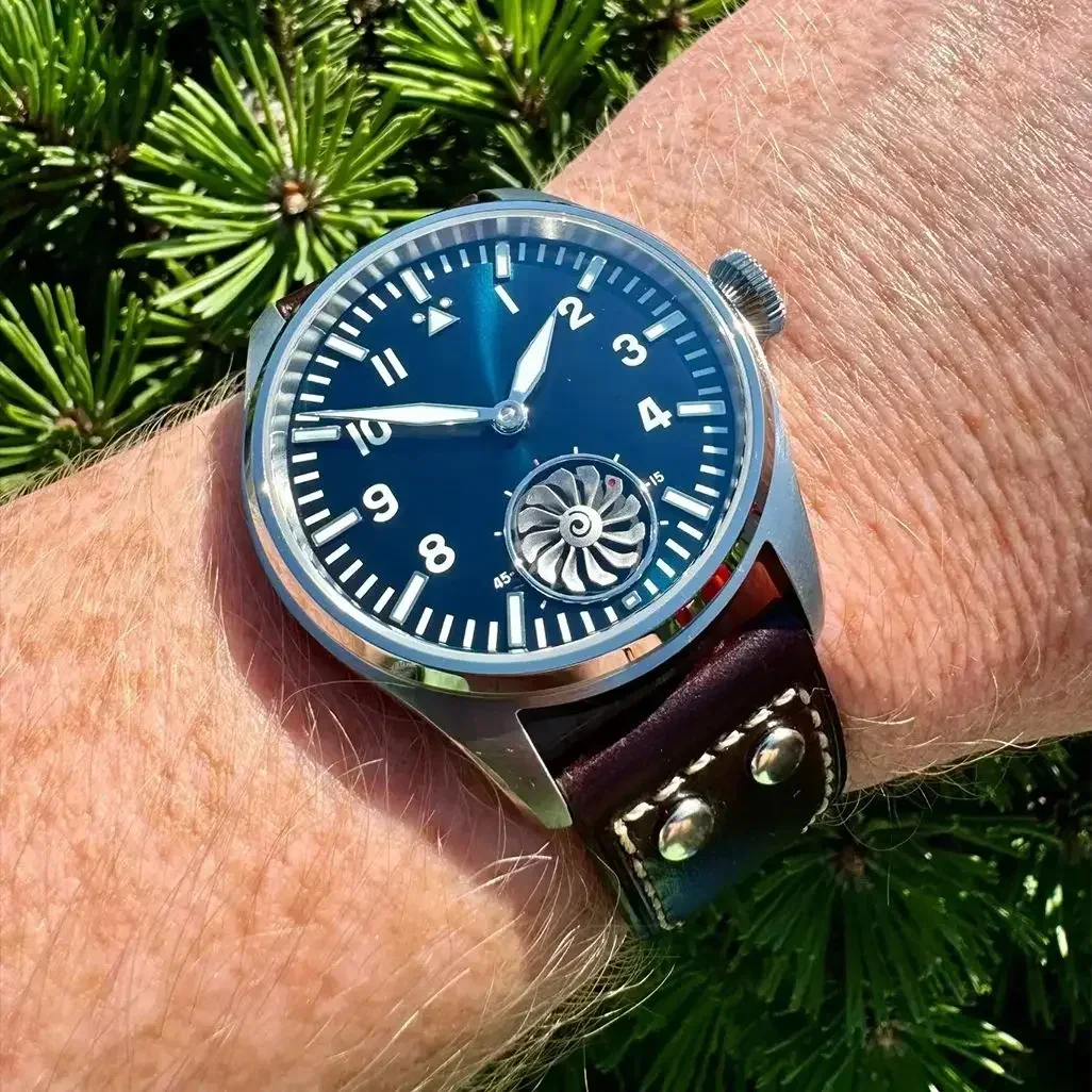 Hruodland F016 Pilot Watch Seagull Movement Mechanical BGW-9