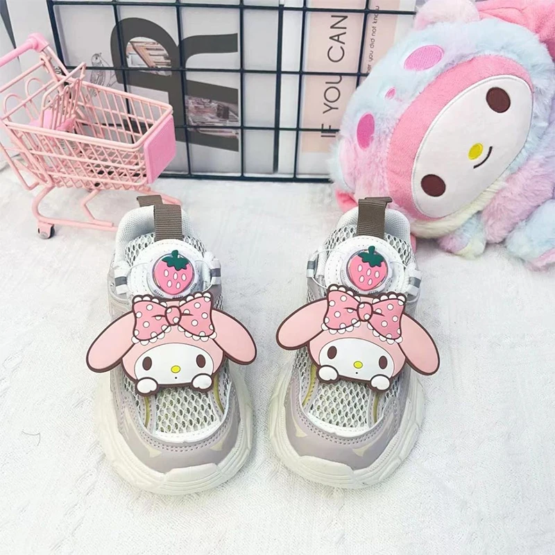 

Sweet My Melody Anime Kawaii Sanrio Casual Shoes Cute Cartoon Hello Kitty Ins Fashion Sports Sneakers Lovely Toys Gifts for Kids