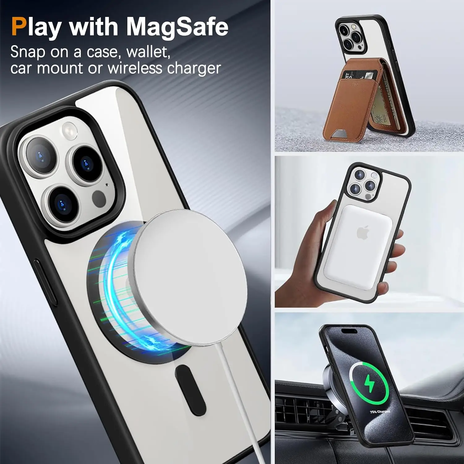 Ultra Clear Anti-Yellowing MagSafe Compatible iPhone Protective Case