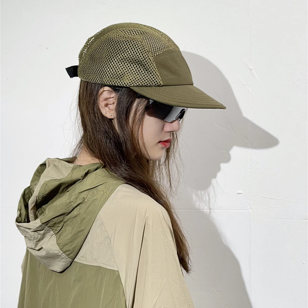 한국어 빠른 건조 솔리드 야구 모자 캐주얼 뉴 유니섹스 차양 메쉬 통기성 기능 다목적 짧은 Eave 패션 Peaked Caps