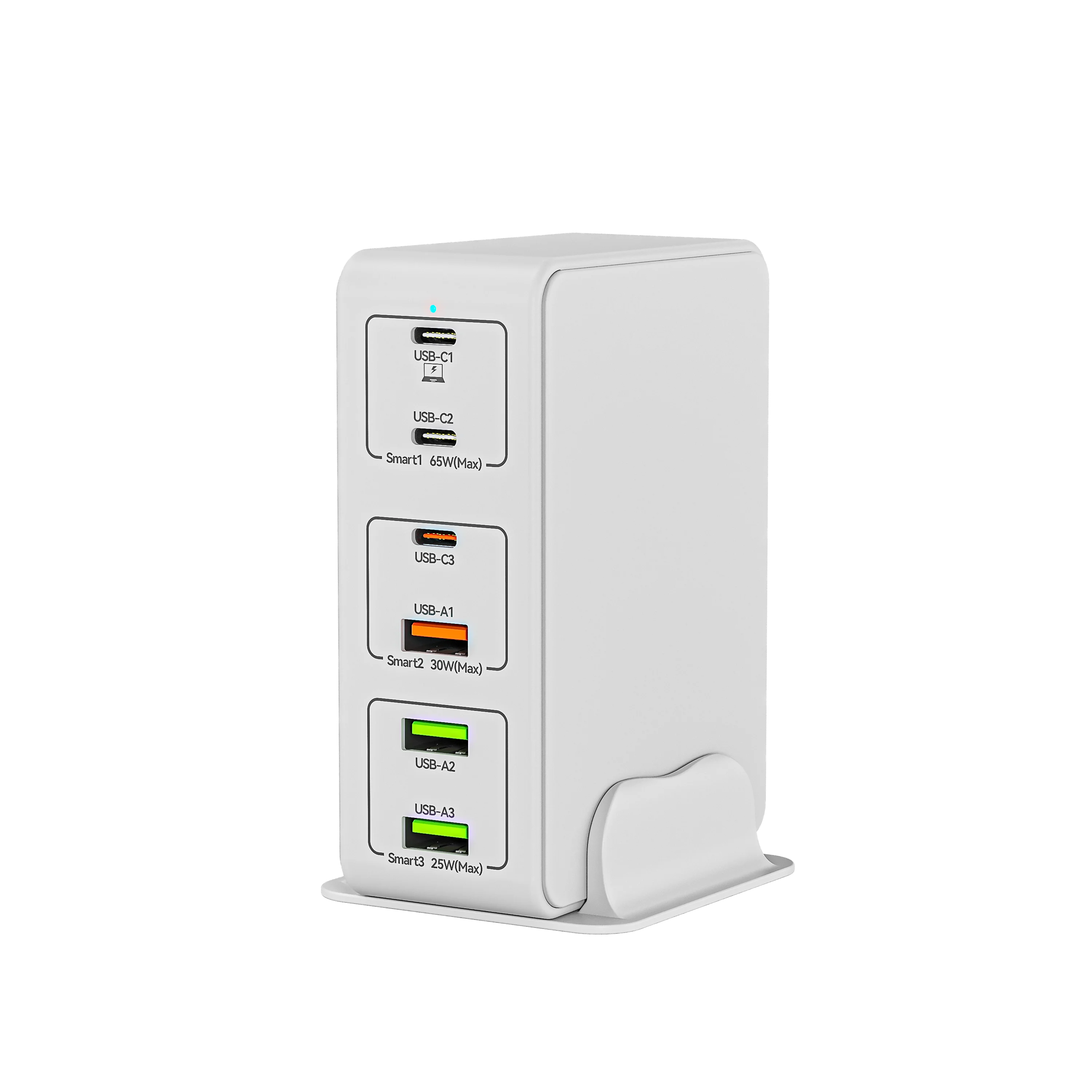 120W 6 Port USB Wall Charger Multi Ports USB Fast Charging Station For prolink-60w-2-port-usb-wall-charger-power-delivery