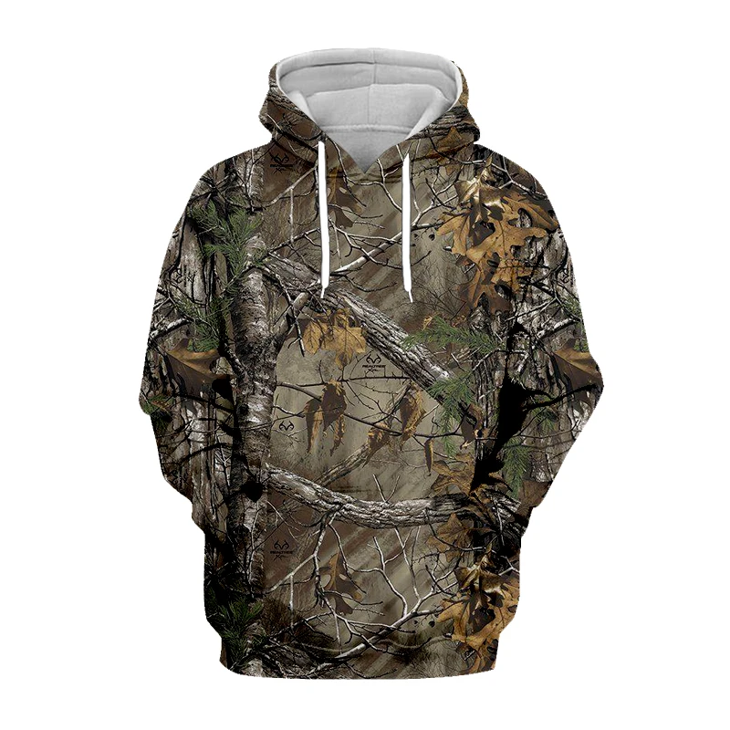 

Spring and Autumn Maple Leaf Camo 3D Hoodie Men's Outdoor Fishing, Camping, and Hunting Clothing Unisex Hoodie