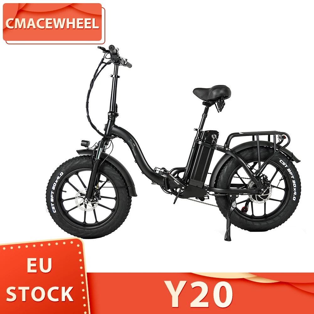 Cmacewheel Y20 Bicicletta Elettrica Pieghevole Step Through Ciclomotore E-Bike 20*4.0 Pollici Fat Tire 750W Motore 48V 15Ah Batteria 150Kg Carico Mass