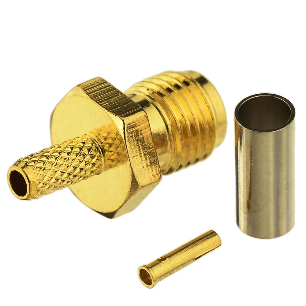 

Superbat SMA Female Crimp Straight Coaxial Connector for Cable RG174,RG188A,RG316,LMR100
