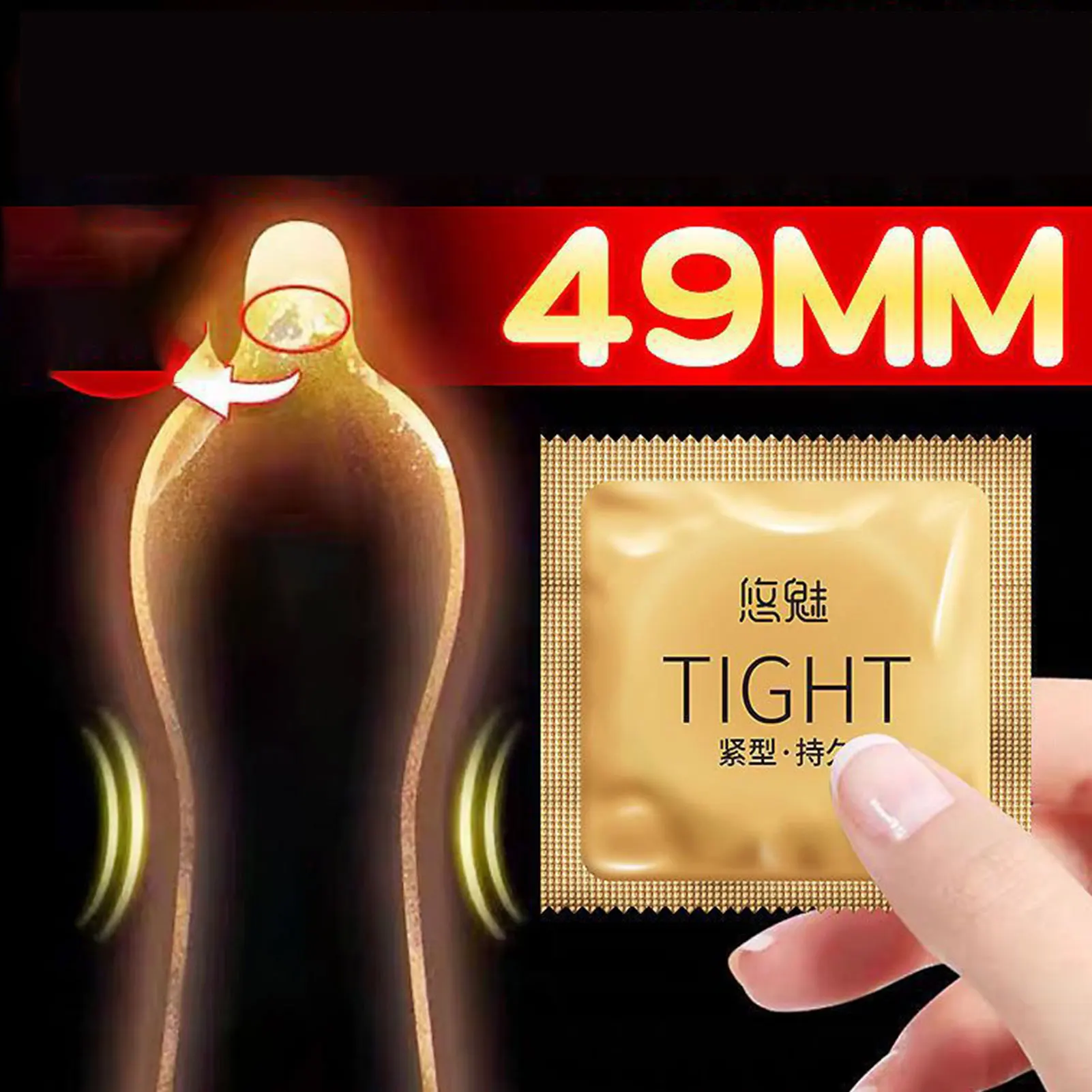 49mm condom ultra-thin small size delay ejaculation tight waist sleeve for small penis Lubricated Condoms safe Contraceptive