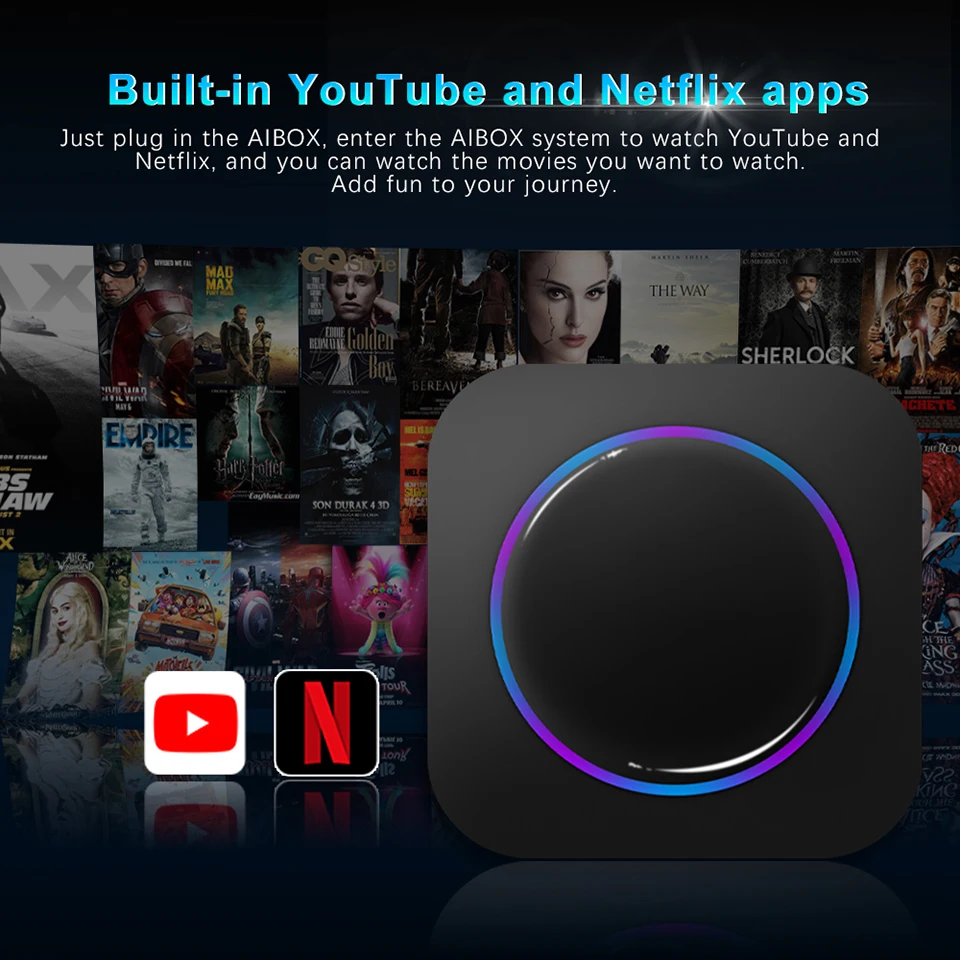 

Беспроводной адаптер CarPlay AI Box Netflix TV Android USB Plug and Play 4G SIM HDMI Miracast