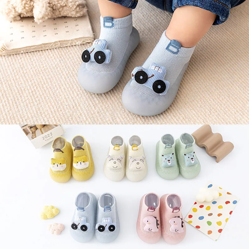 Infant Toddler Spring Summer Soft Sole Sock Shoes Cute Animals Unisex Baby Non-Slip Floor Socks Kids 0-3T Lightweight Prewalker 2