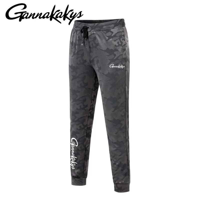 Summer Men's Fishing Pants Camouflage Windproof Hiking Exercise Elastic Pants Fitness Breathable Quick Drying Travel