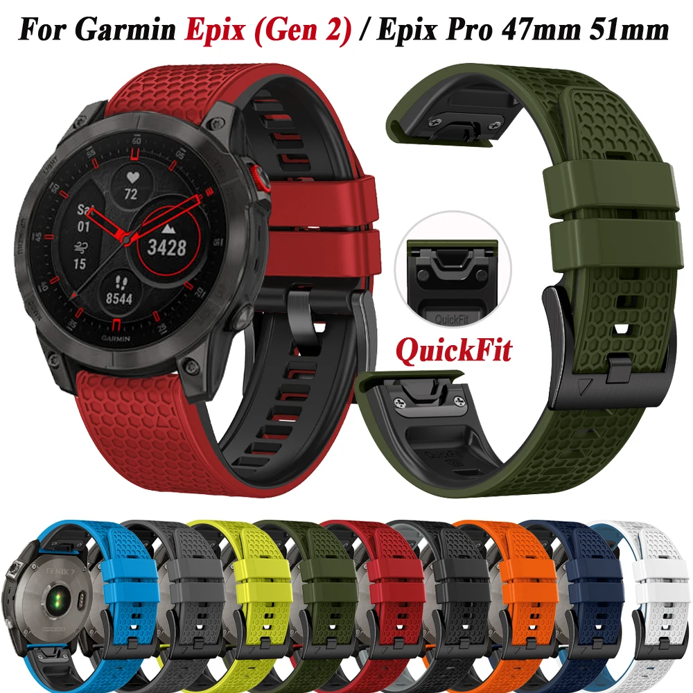 Cinturini Quickfit 22Mm 26Mm Per Garmin Epix Pro Gen 2 51Mm 47Mm/Fenix 6 6X Pro 5 5X Plus 7 7X/Descent G1 Cinturini Per Bracciali Solari