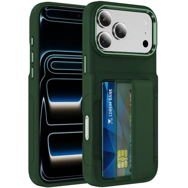 Elegant Card Slot Phone Case with Shockproof Protection and Stand Functionality