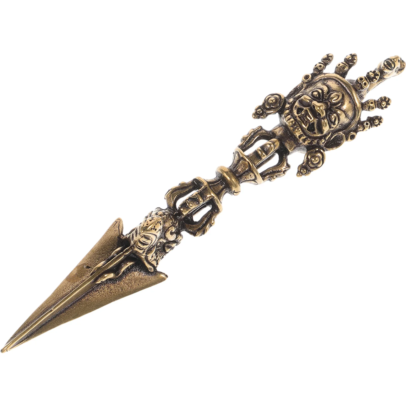 

Magical Utensil Ornament Home Decor Vajra Pestle Mini Adornment Vintage Copper Statue Craft Household Sculpture