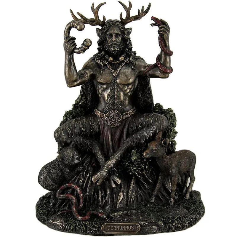 

Celtic Mage Statue Resin Horned Animal God, Cernunnos Sculpture Crafts, Home Office, Garden Decoration, Figurine Collectibles