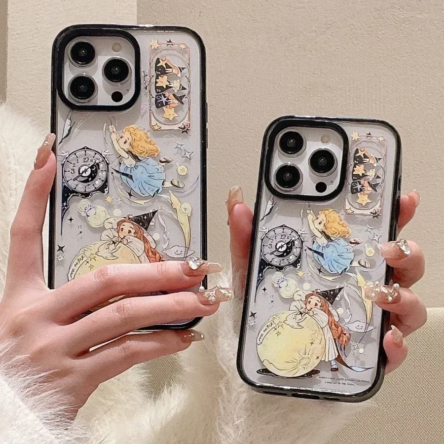 

2.0 Acrylic Cartoon Magic Girl Phone Case Cover for IPhone 11 12 13 14 15 Pro Max Case for IPhone 15 Pro Max