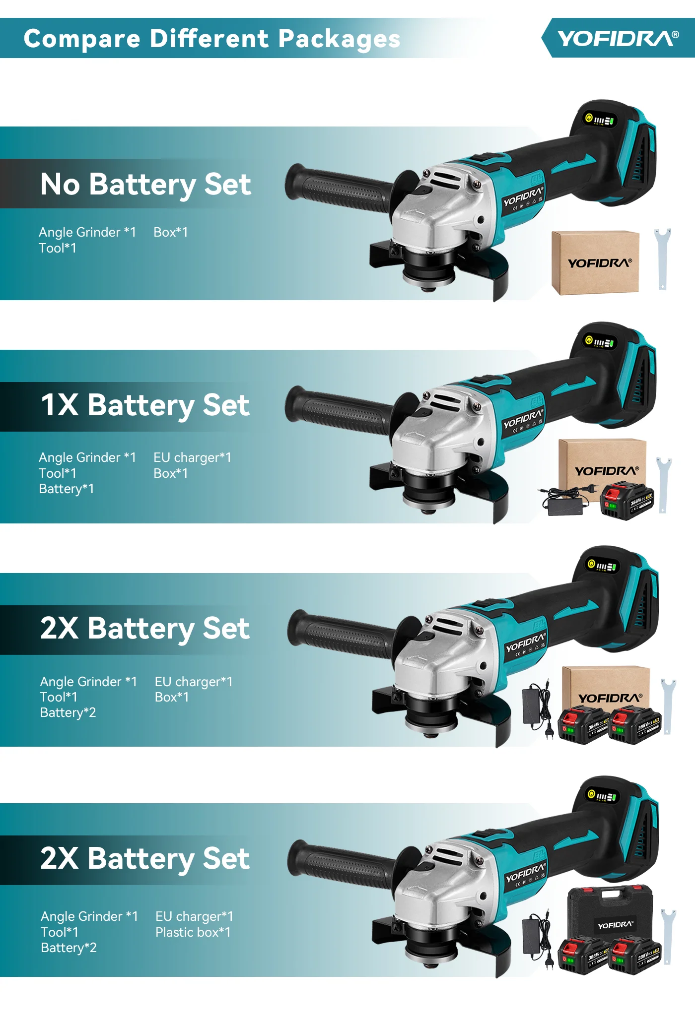 Set baterije i punjača prikazan zajedno