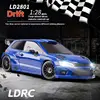 Ld2801 Rc Drift Car 1:28 Coches De Carreras 2,4g Radio Control 4wd VehíCulo De Motor De Alta Velocidad Modelo Coches De Juguete 4