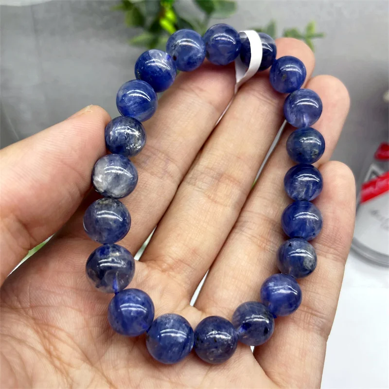 

10mm Natural Kynite Bracelet Beads Charms Handmade Fortune Energy Bangle Mineral For Woman Jewelry Gift 1PCS